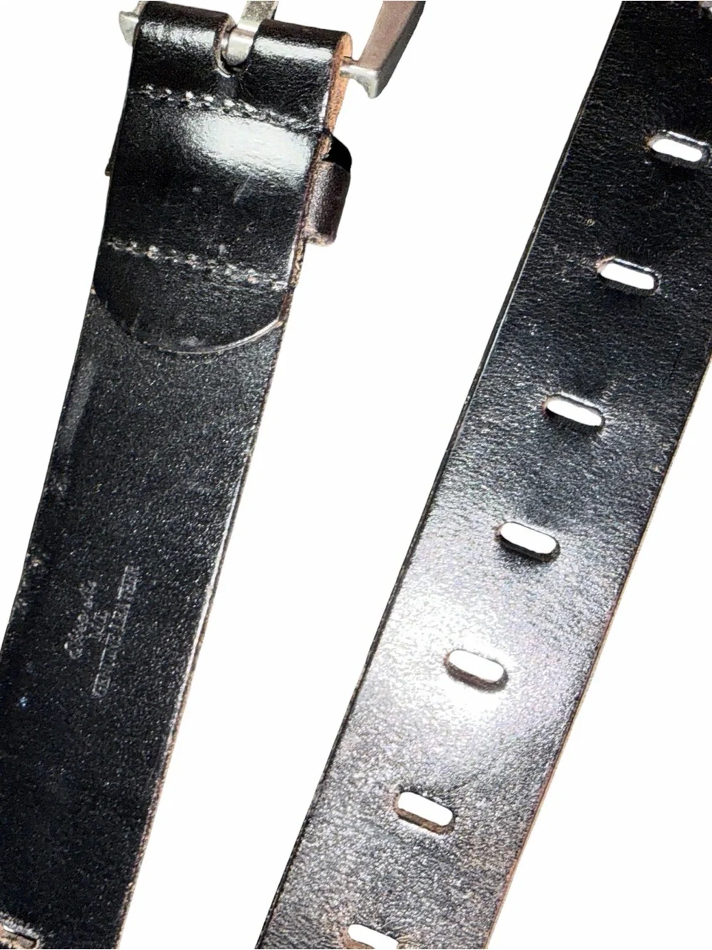 Classic Men's Brown M/L Leather Belt with Silver Buckle